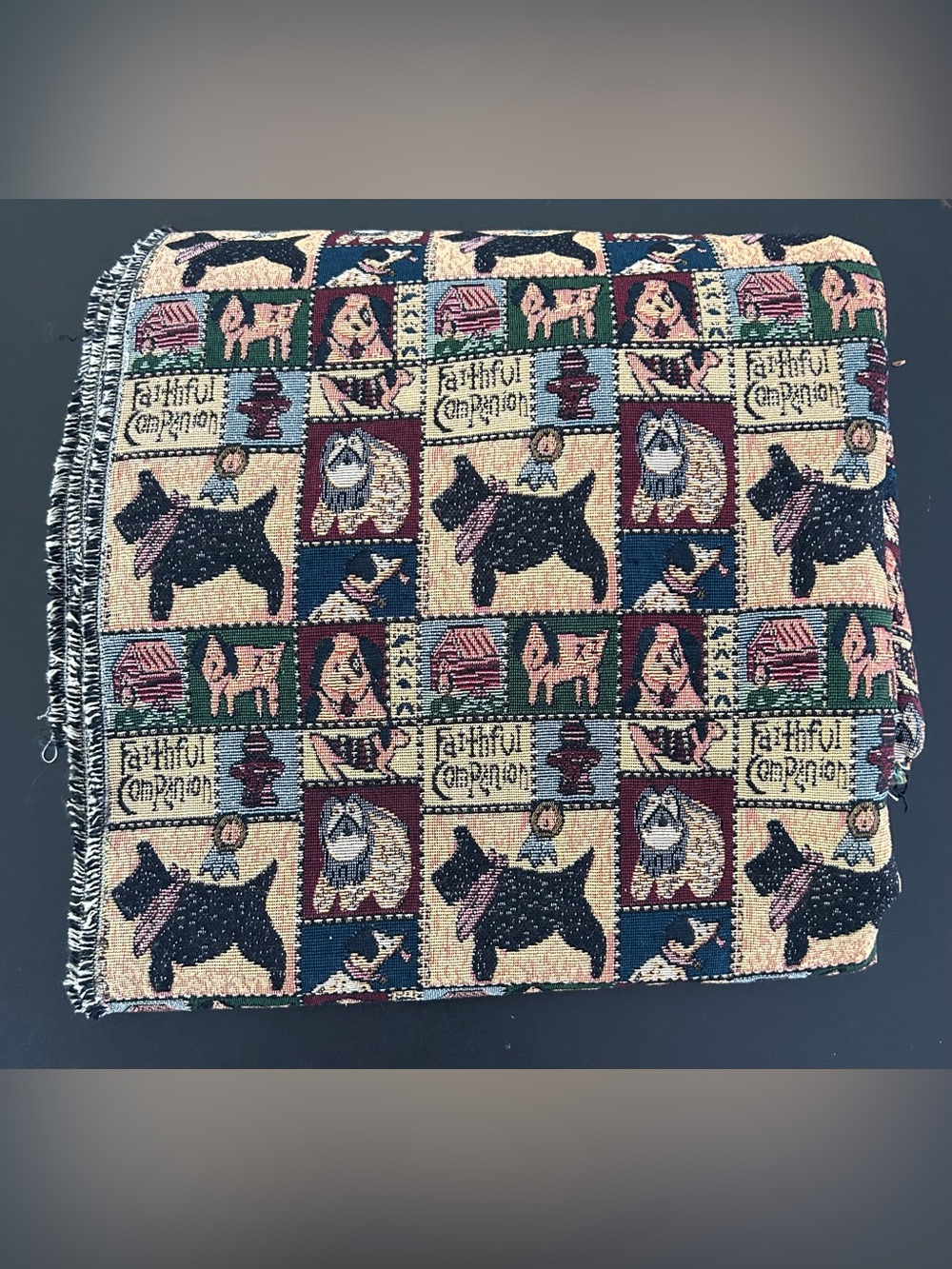 Debbie Mumm Faithful Companion Upholstery Fabric Scotty Dog BTY